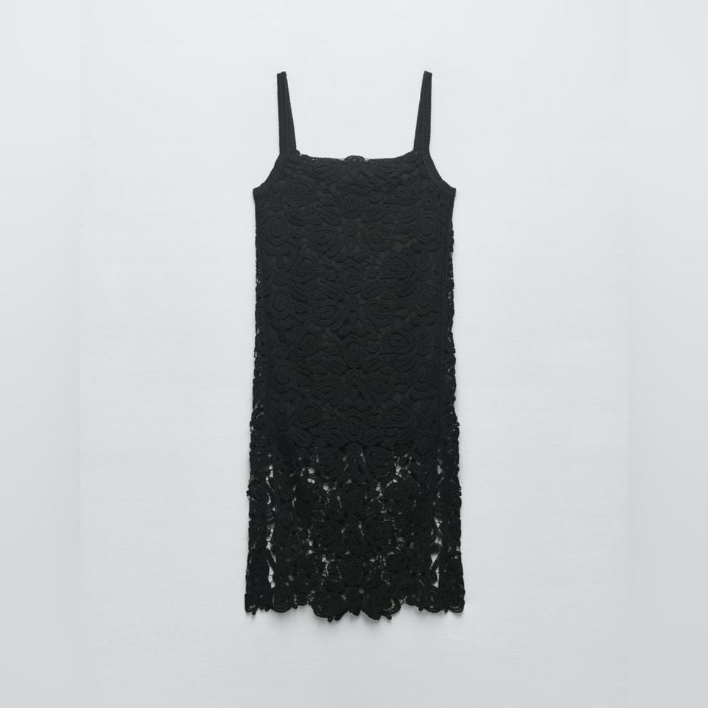 ZARA LIMITED EDITION MACRAMÉ KNIT DRESS - Picture 5 of 7